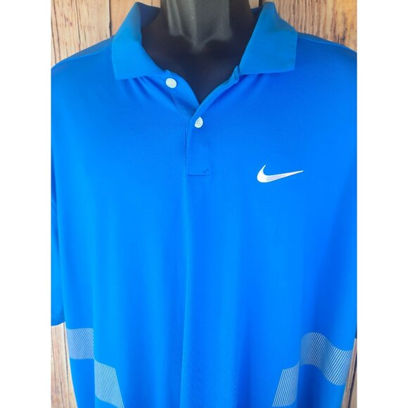 Nike Mens Dri-Fit Blue Polo XXL - Picture 3 of 7